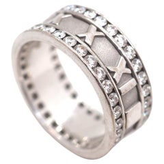 Tiffany & Co. Atlas Diamond Ring 18 Karat White Gold