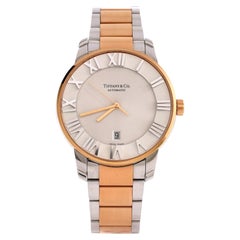 Tiffany & Co. Atlas Dome Automatic Watch Stainless Steel and Rose Gold