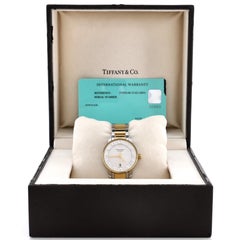 Tiffany & Co. Atlas Dome Automatikuhr Gelbgold und Edelstahl 29