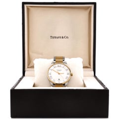 Tiffany & Co. Atlas Dome Automatikuhr Gelbgold und Edelstahl 38