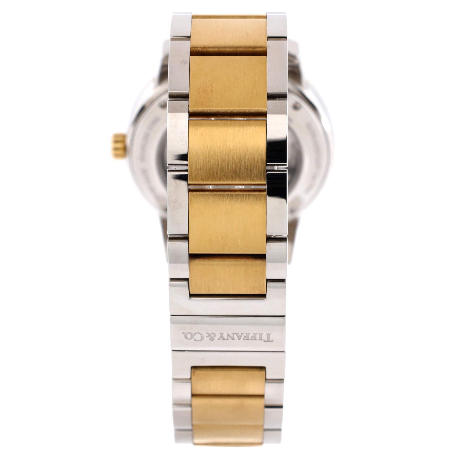 Tiffany & Co. Atlas Dome Automatic Watch Yellow Gold and Stainless Steel 38 1