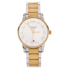 Tiffany & Co. Atlas Dome Automatic Watch Yellow Gold and Stainless Steel 38