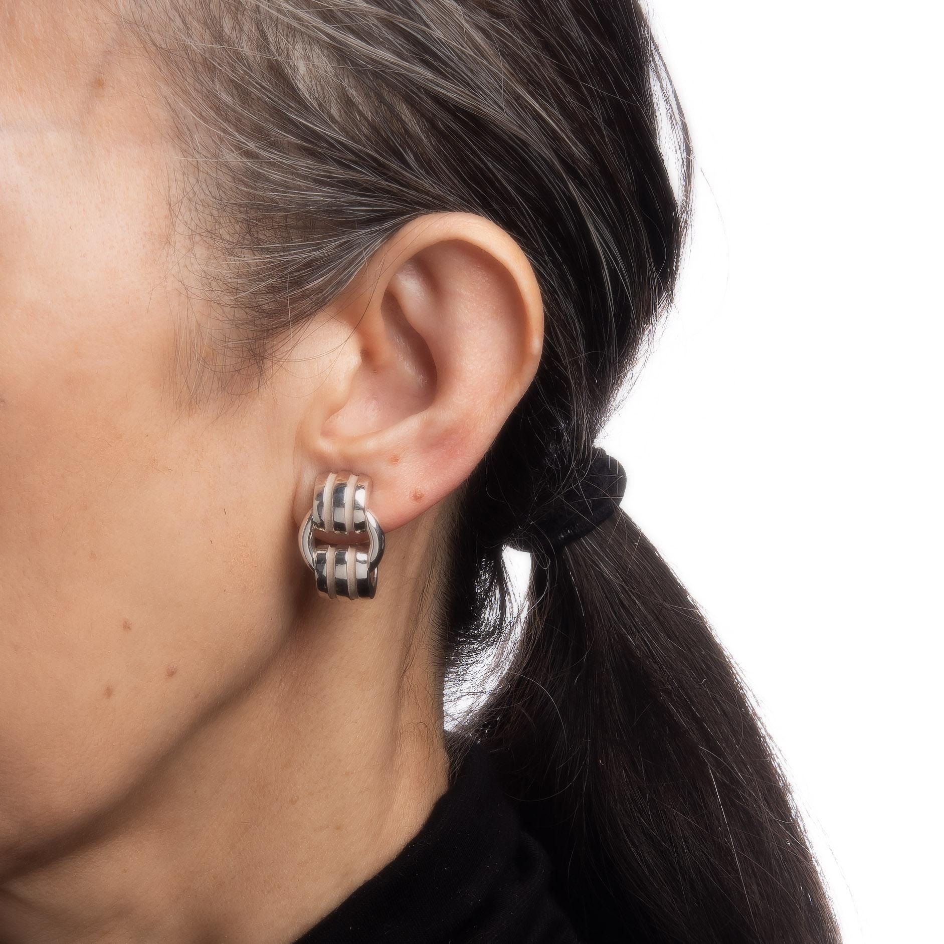 vintage tiffany silver earrings