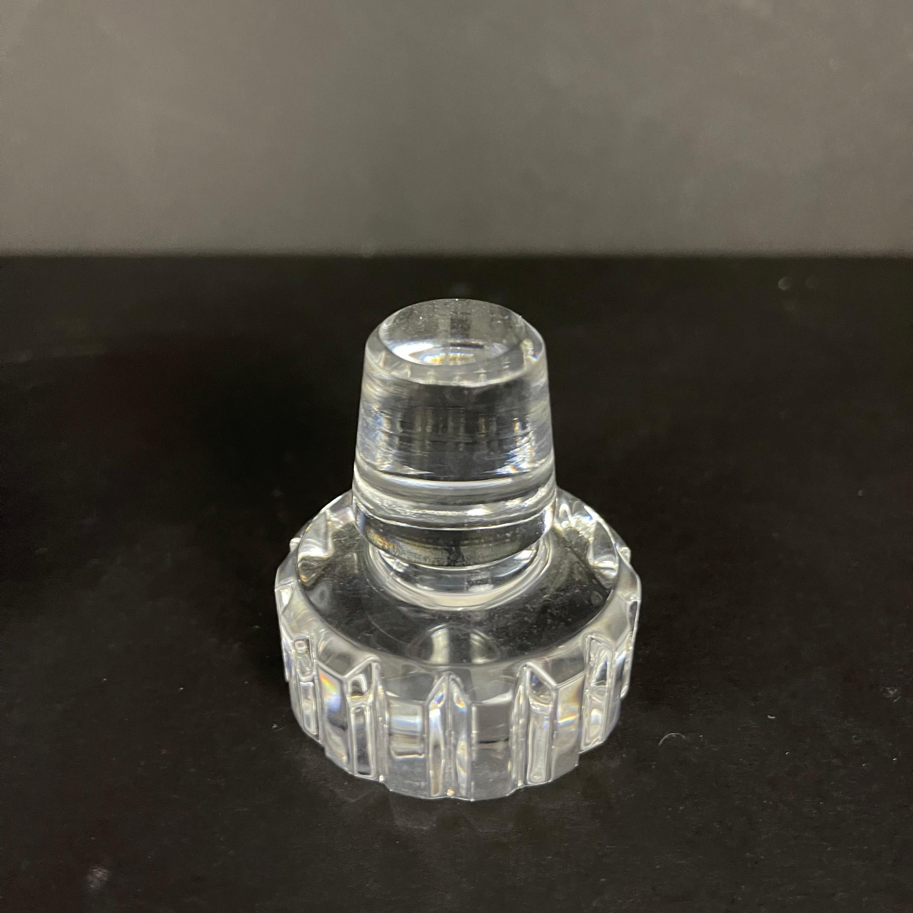 Tiffany & Co. ‘Atlas’ Faceted Crystal Glass Decanter & Stopper For Sale 2