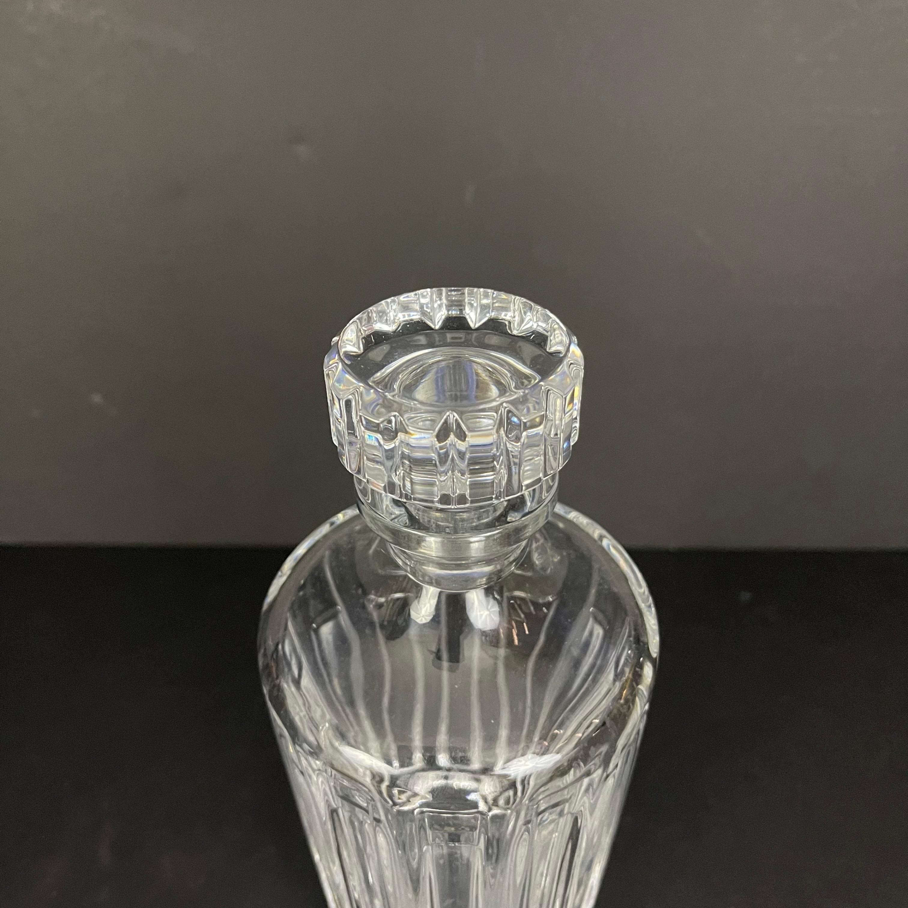 Tiffany & Co. ‘Atlas’ Faceted Crystal Glass Decanter & Stopper For Sale 5