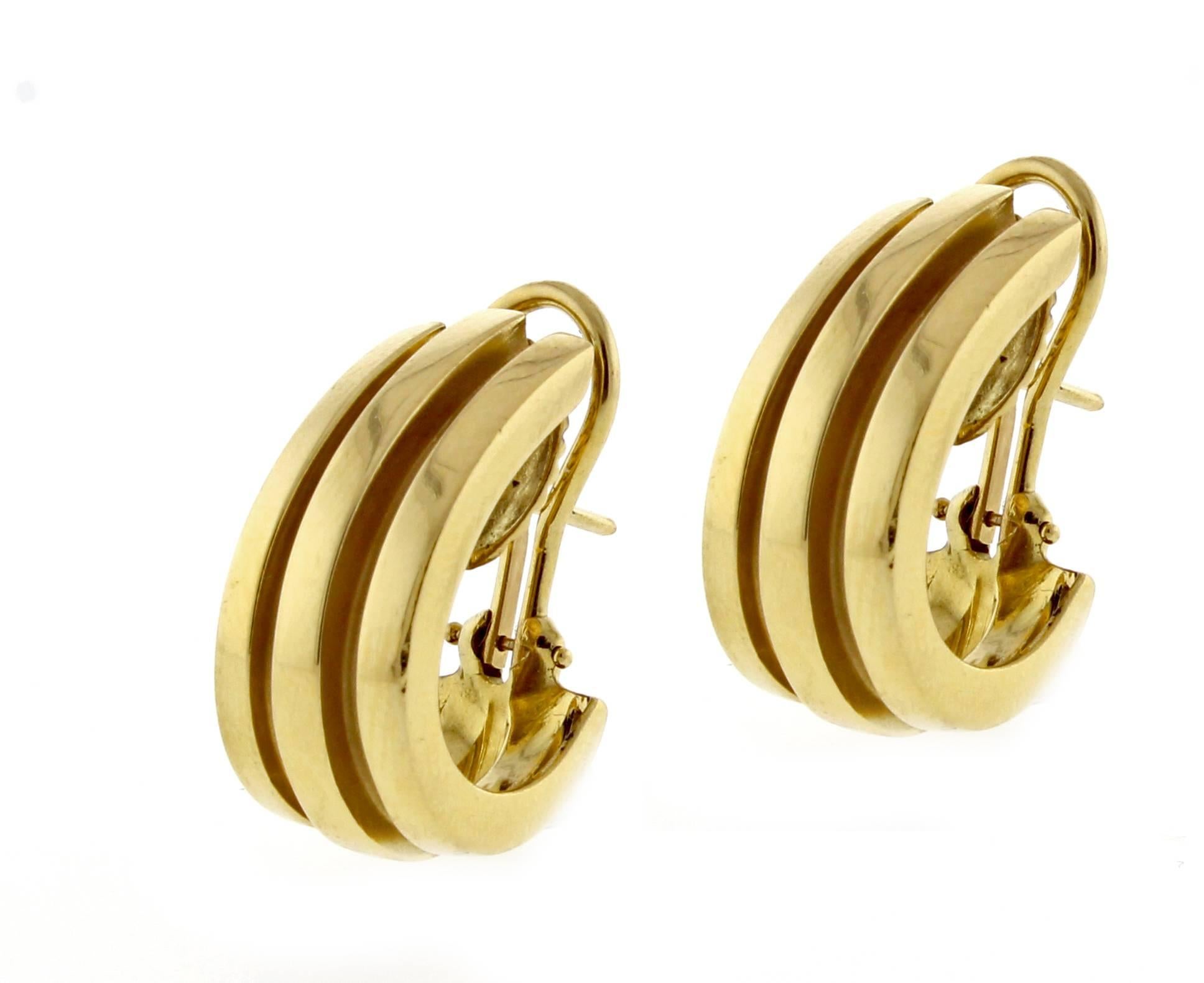 tiffany atlas earrings gold
