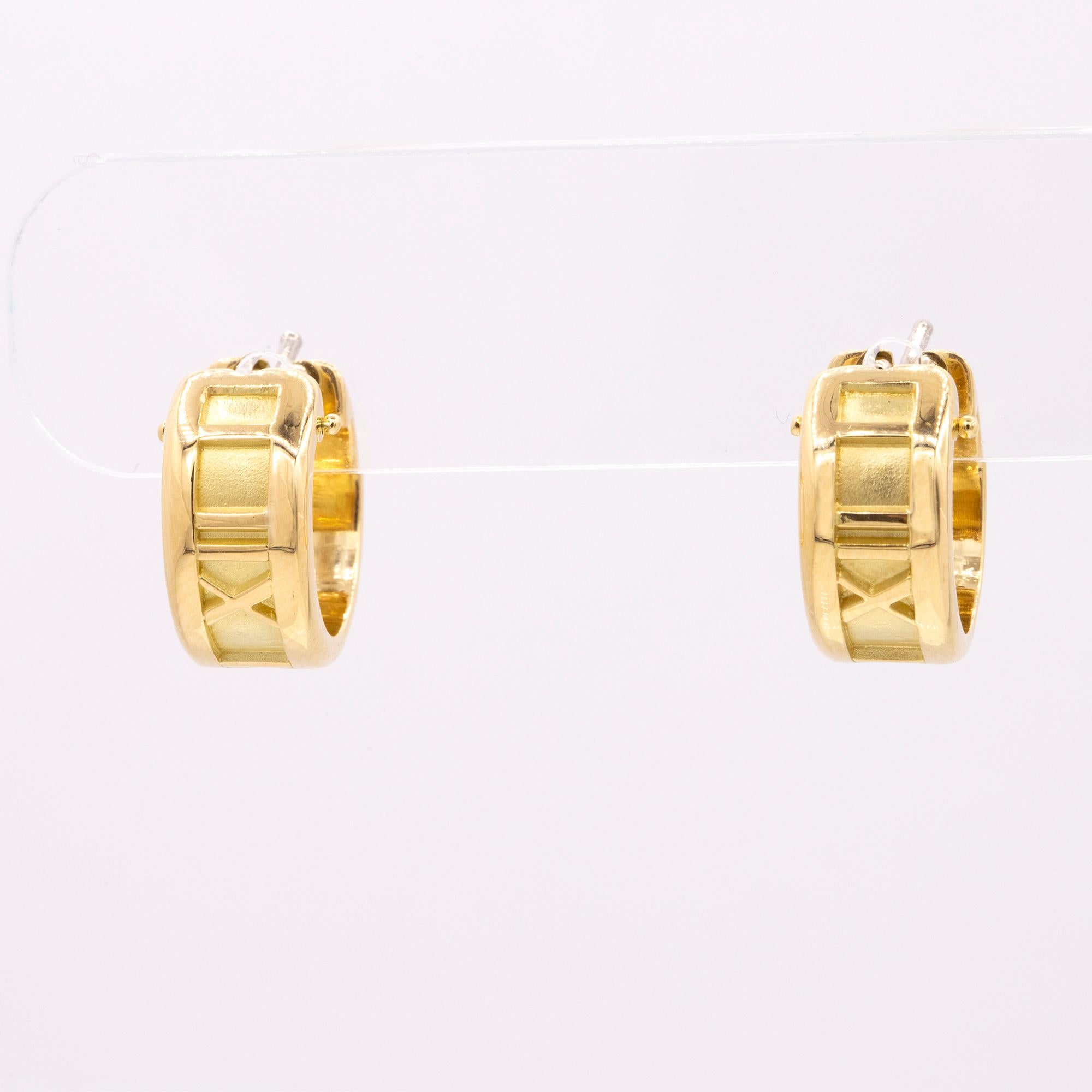 tiffany atlas earrings gold