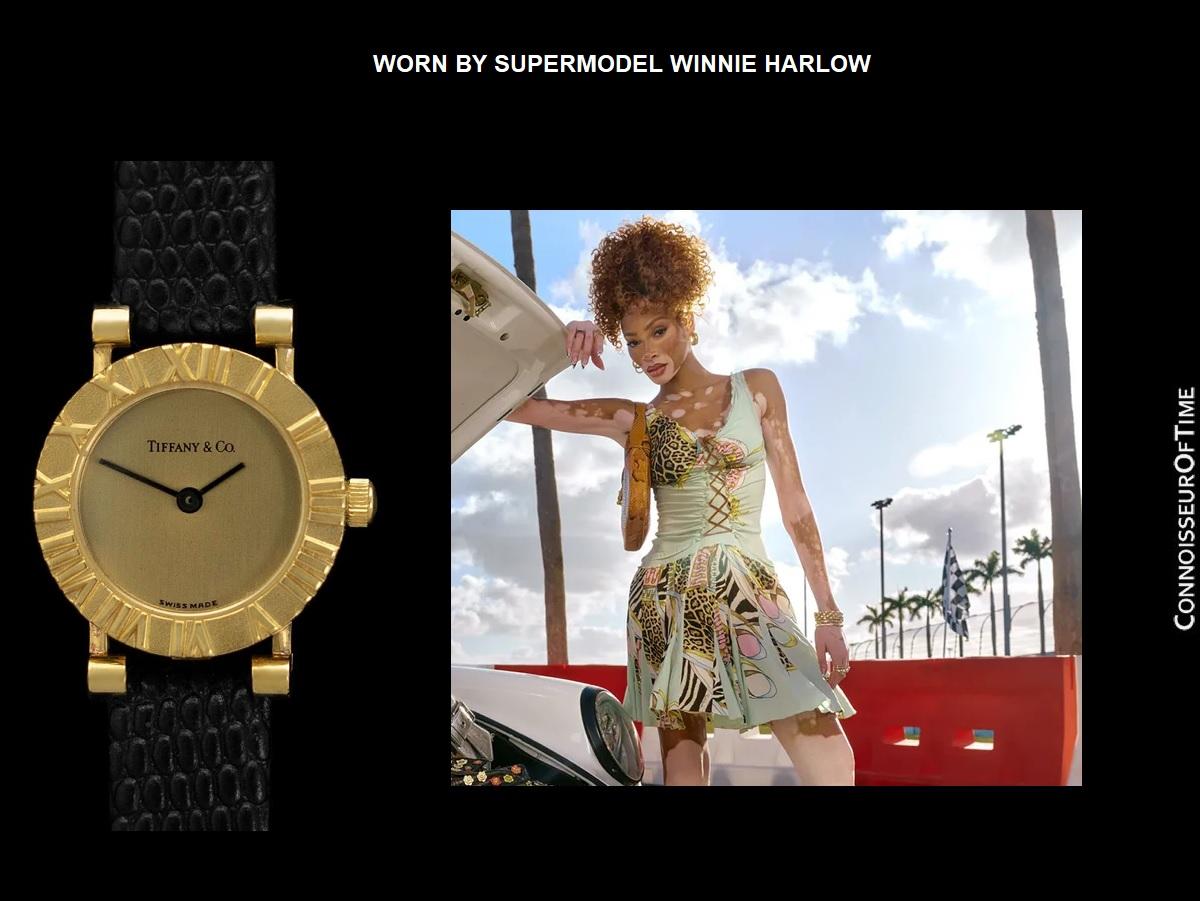 Tiffany & Co. Atlas Ladies 18K Gold Mint - WORN BY SUPERMODEL WINNIE HARLOW en venta 7