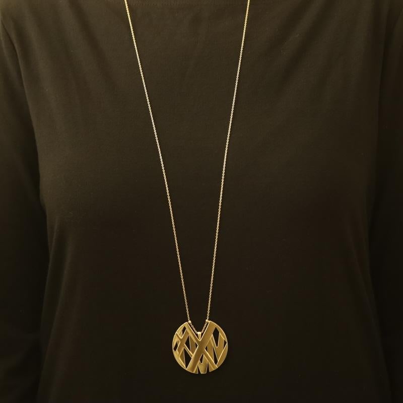Tiffany & Co. Atlas Collier pendentif grand disque 36 1/4