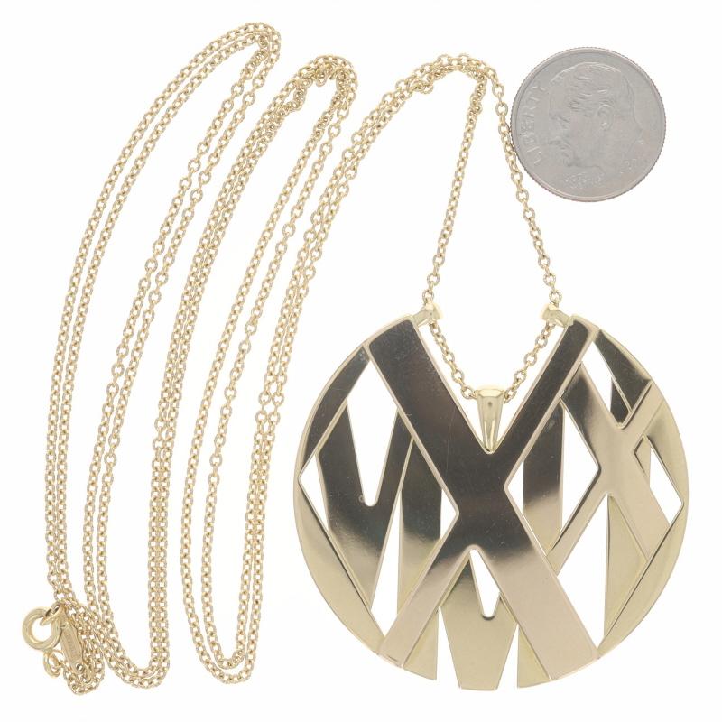 Tiffany & Co. Atlas Collier pendentif grand disque 36 1/4