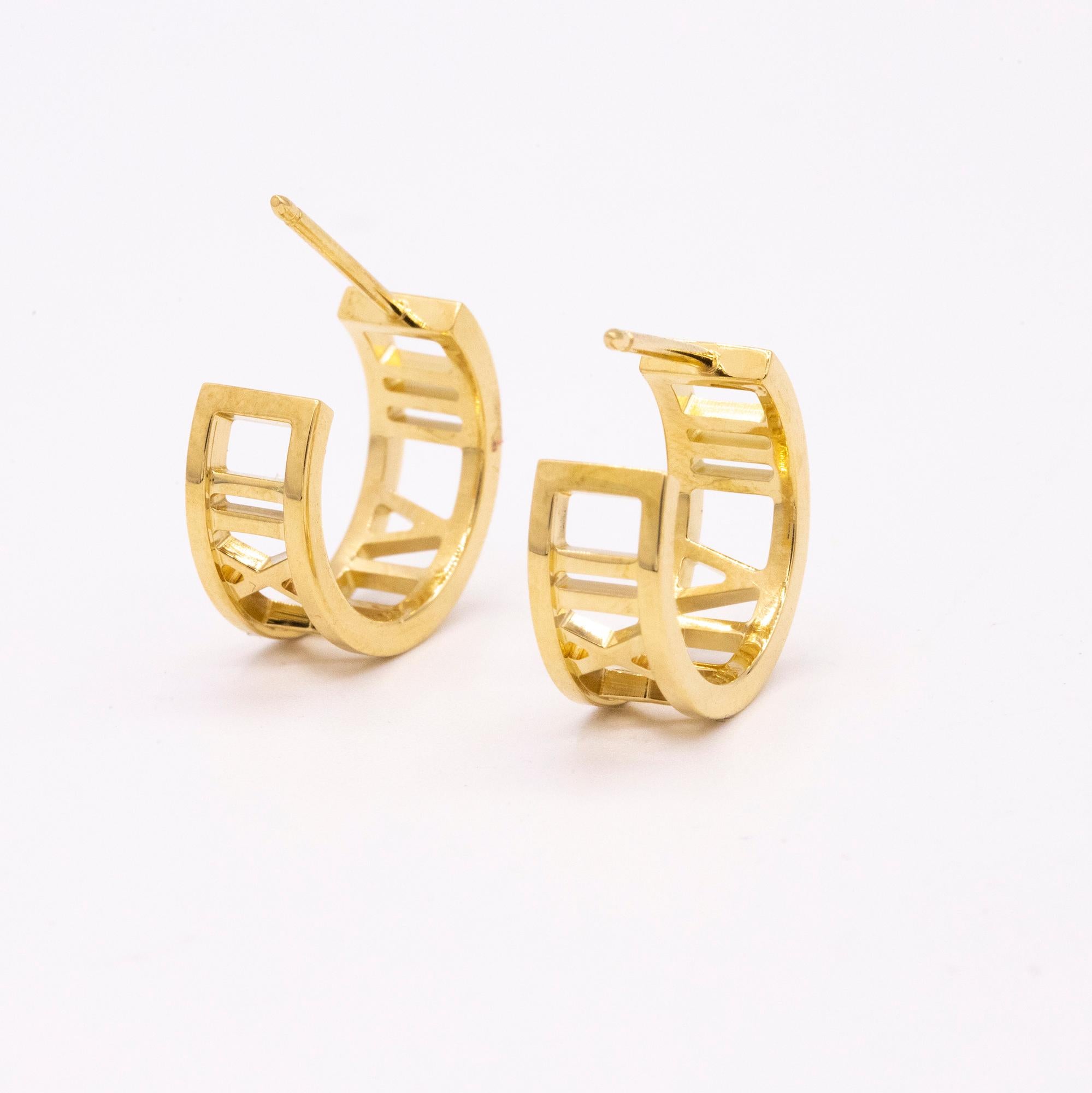 tiffany atlas hoop earrings gold