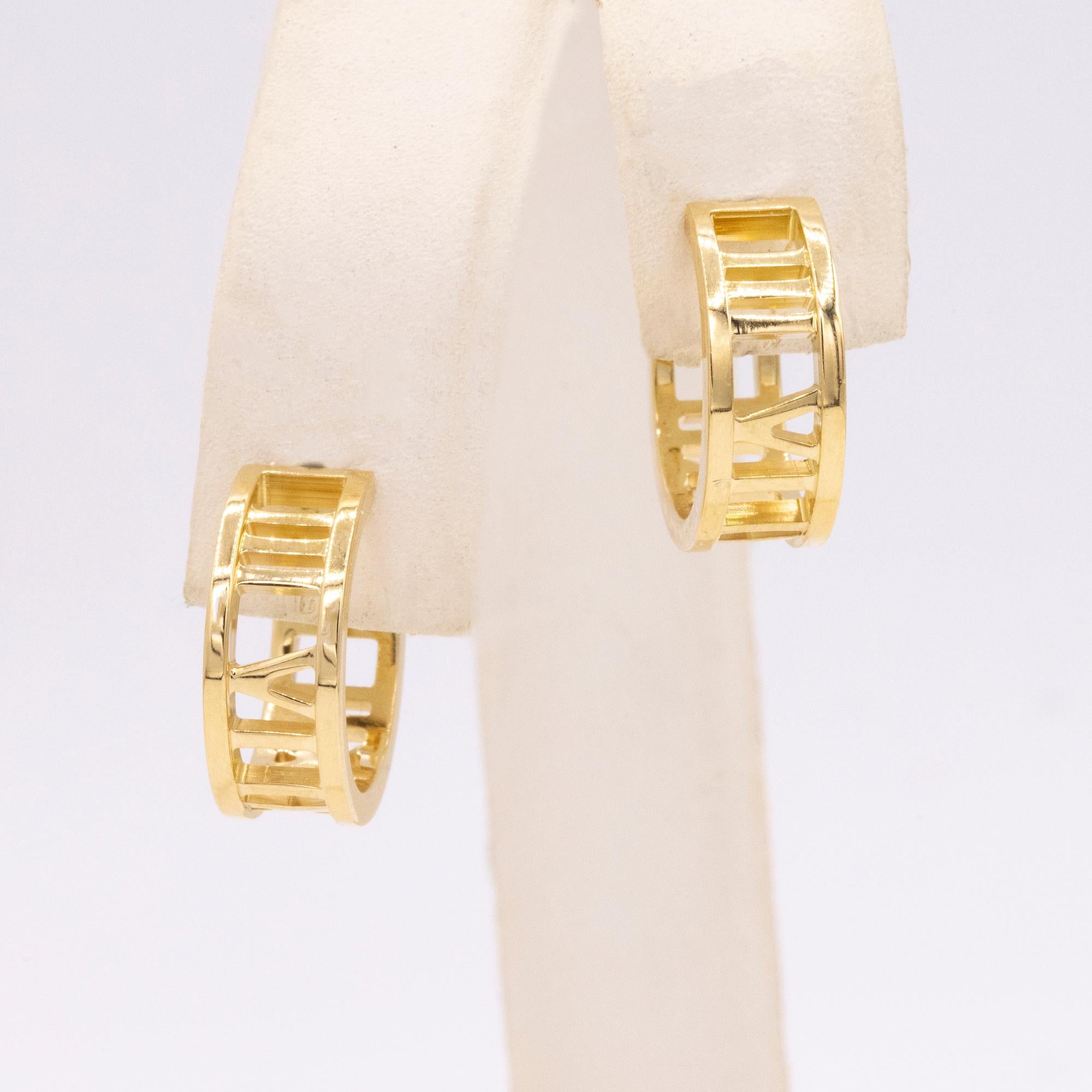 tiffany atlas hoop earrings gold