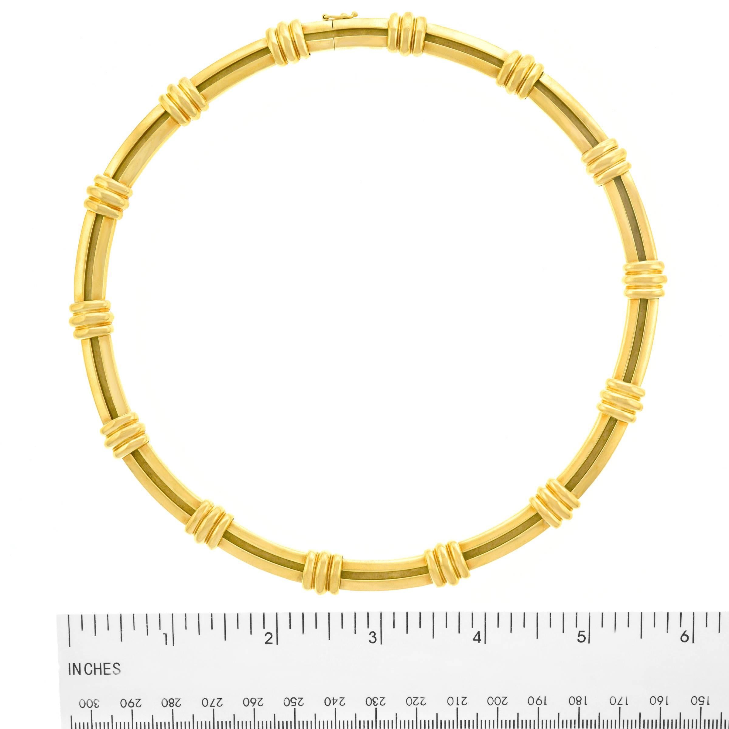 Tiffany & Co. Atlas Motif Gold Necklace 2