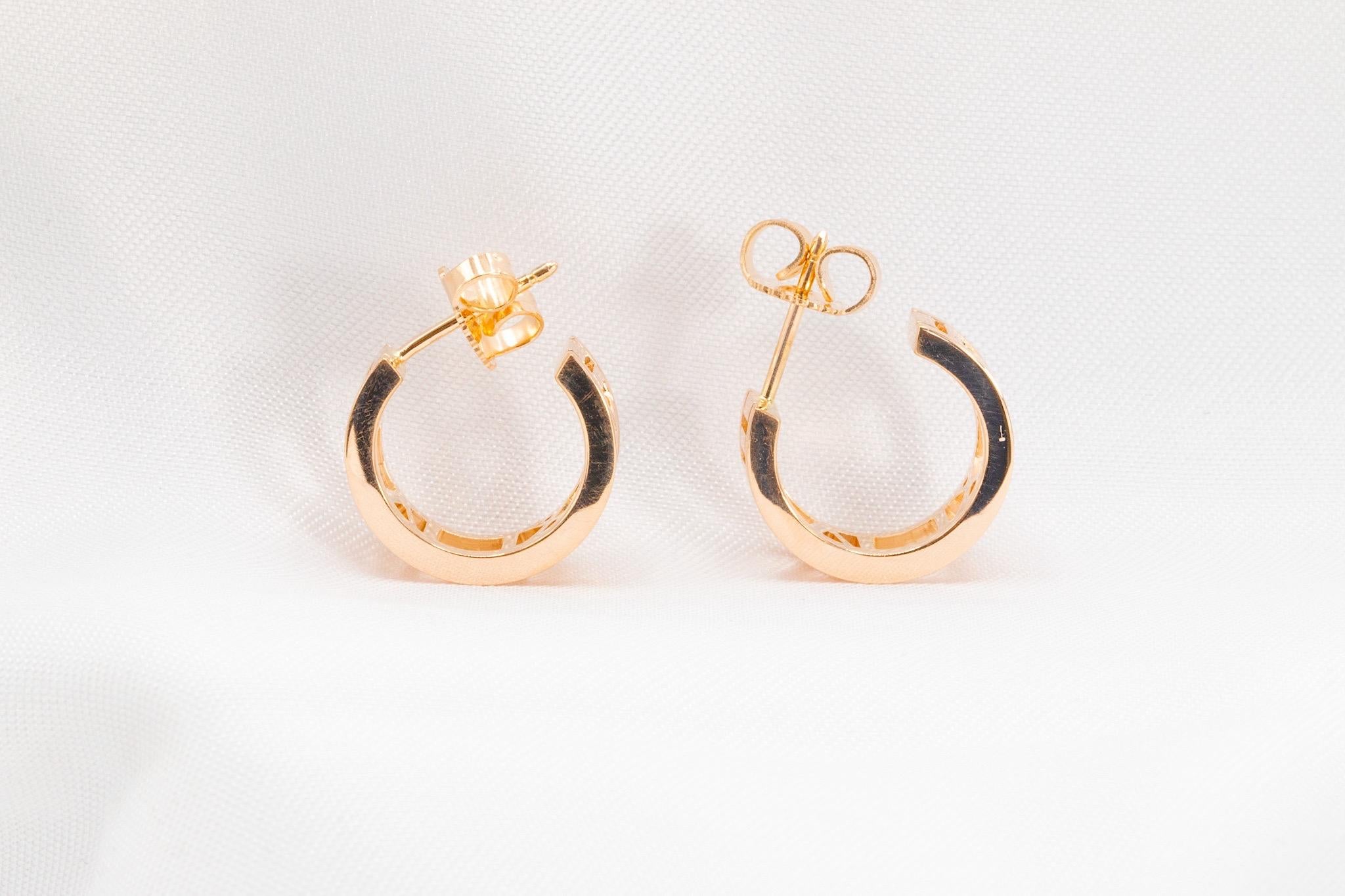 Women's Tiffany & Co Atlas Open Hoop 18k Rose Gold Earrings