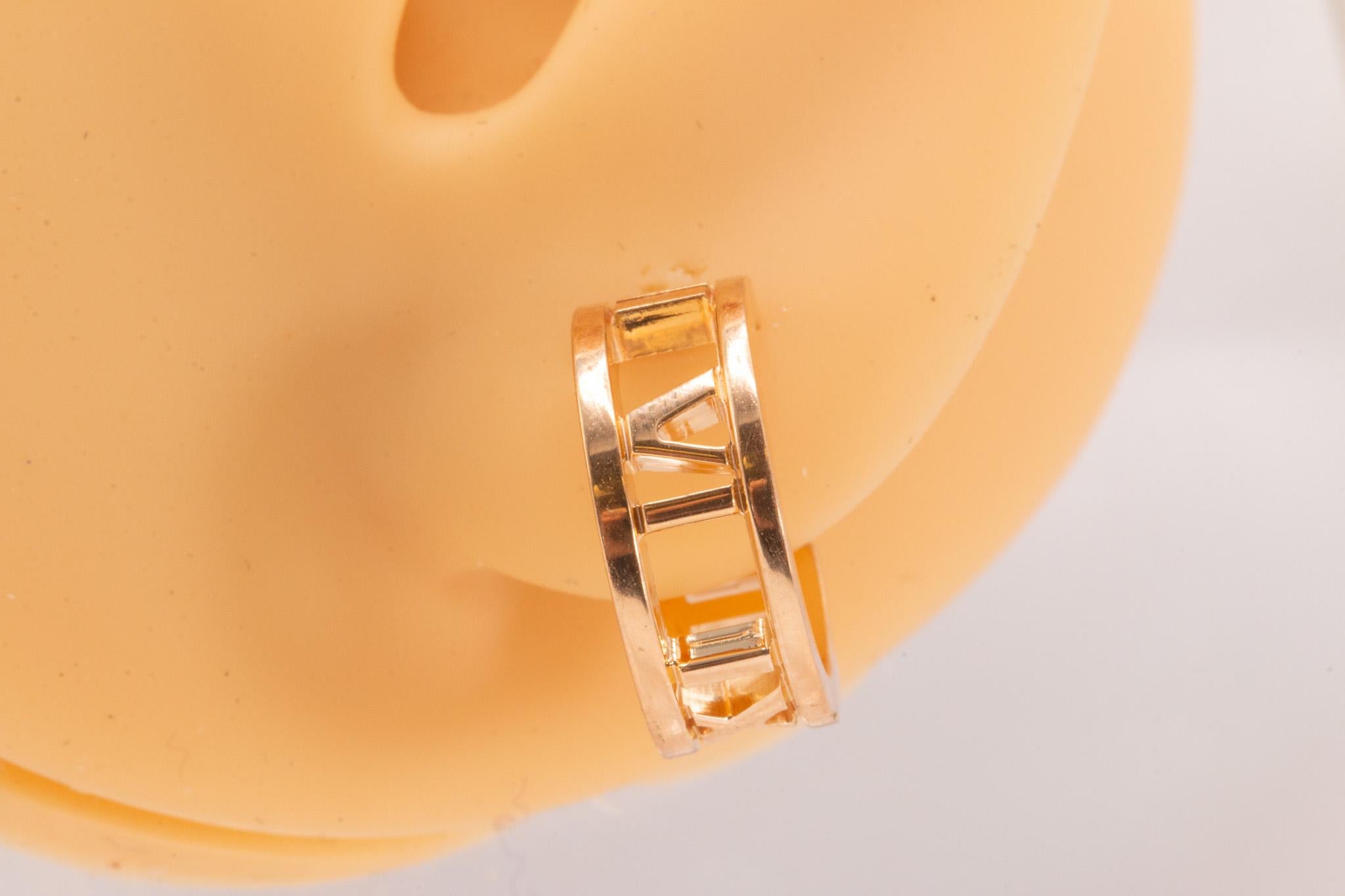Tiffany & Co Atlas Open Hoop 18k Rose Gold Earrings 1