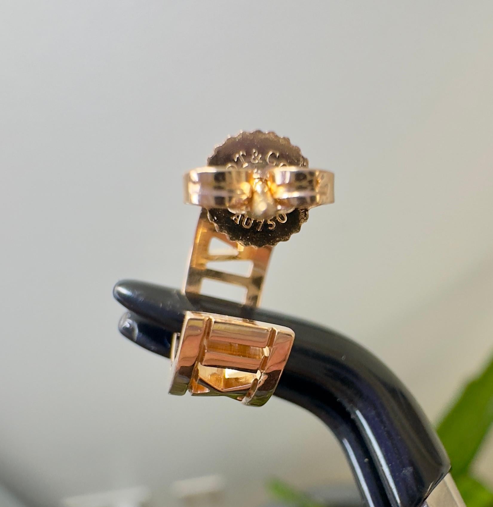 Tiffany & Co Atlas Open Hoop 18k Rose Gold Earrings 2