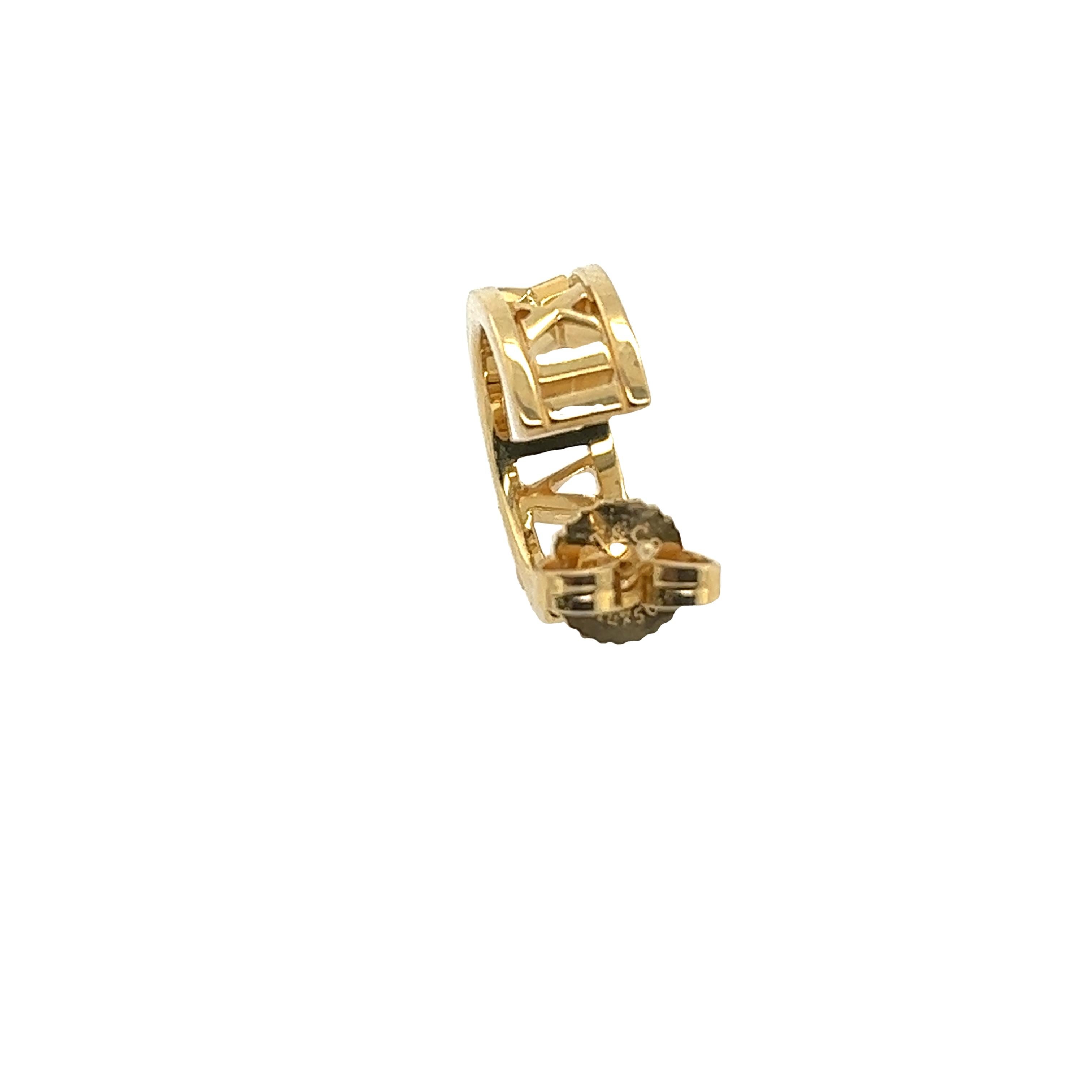 Tiffany & Co. Boucles d'oreilles Atlas en or jaune 18 carats en vente 3