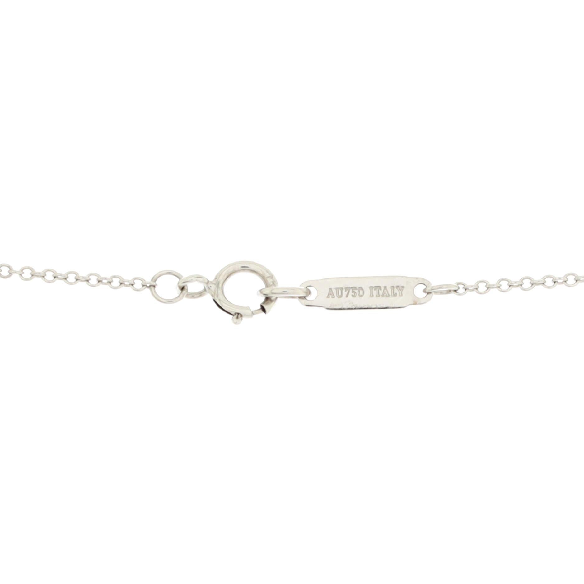 Women's Tiffany & Co. Atlas Open Medallion Pendant Necklace 18K White Gold For Sale