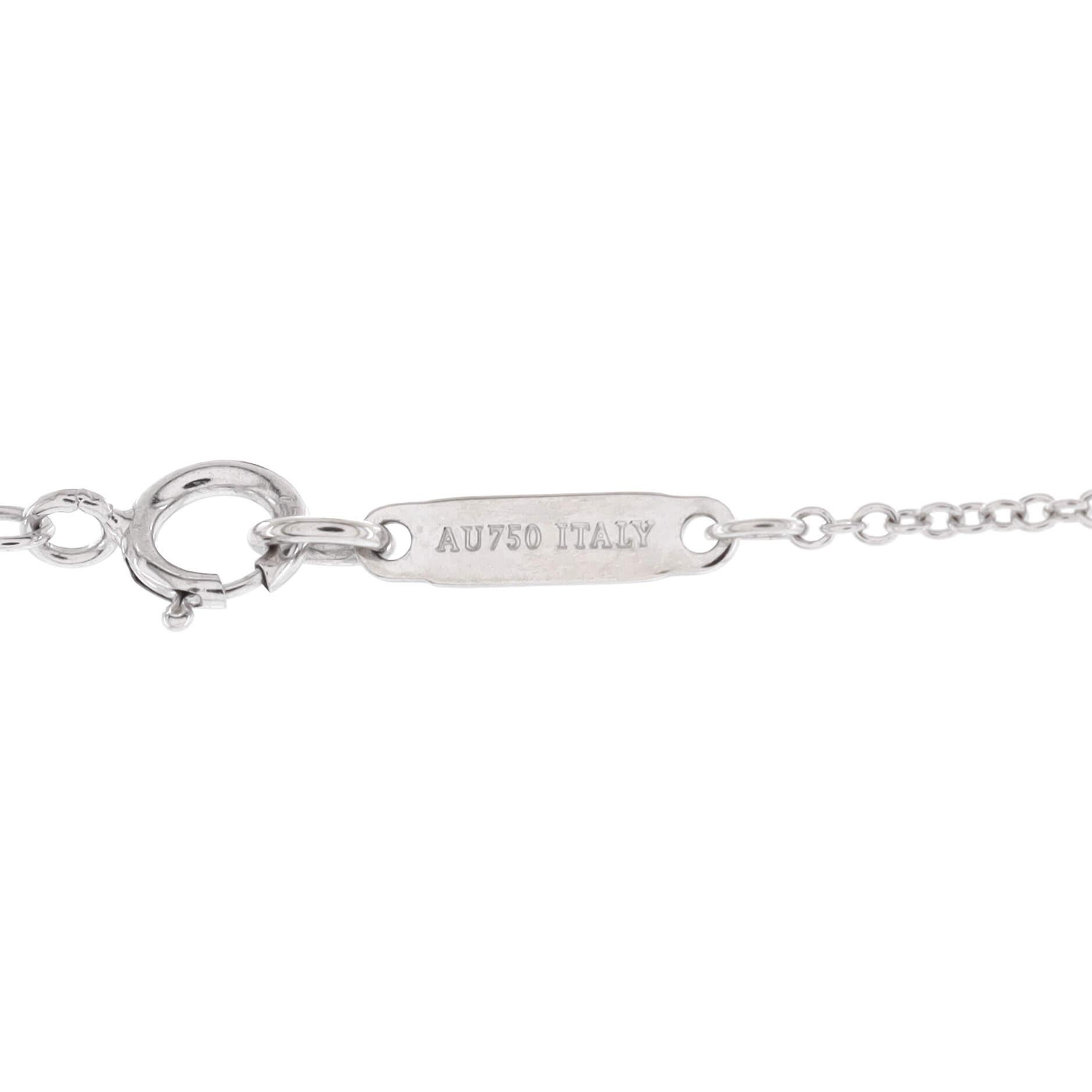 Women's or Men's Tiffany & Co. Atlas Open Medallion Pendant Necklace 18K White Gold with Pave