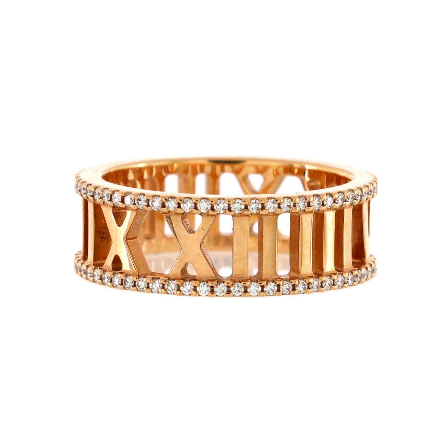 Condition: Great. Minor wear throughout.
Accessories: No Accessories
Measurements: Size: 6.5, Width: 6.75 mm
Designer: Tiffany & Co.
Model: Atlas Open Ring 18K Rose Gold with Diamond 7mm
Exterior Color: Rose Gold
Item Number: 192828/13