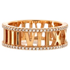 Tiffany & Co. Bague Atlas en or rose 18 carats avec diamant