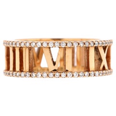 Tiffany & Co. Atlas Open Ring 18K Rose Gold with Diamond 7mm