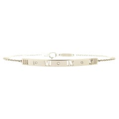 Tiffany & Co. Bracciale Atlas con catena a barrette in oro bianco 18 carati e diamanti