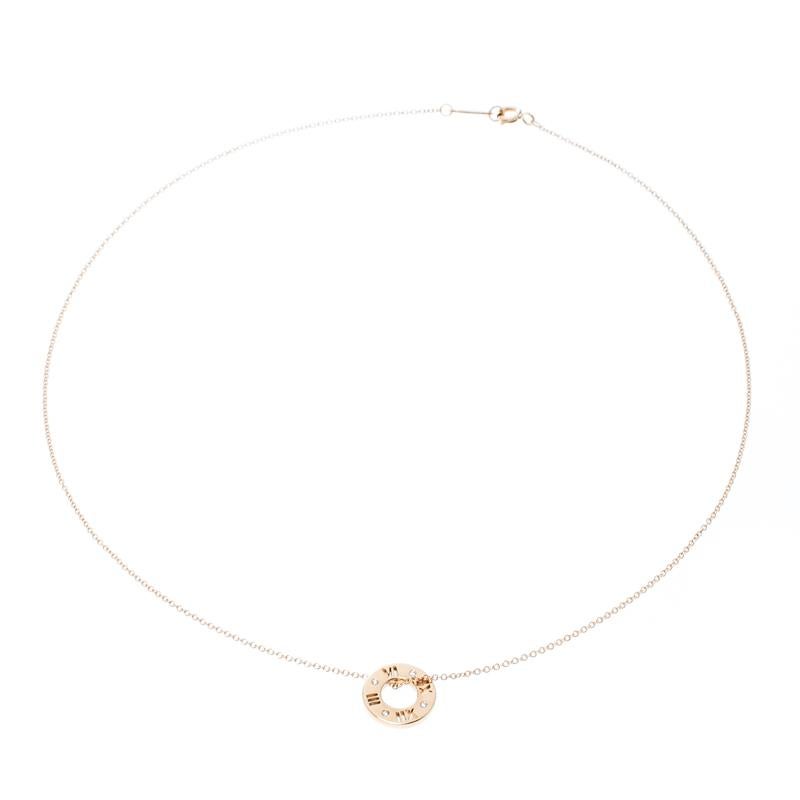 The Atlas collection by Tiffany & Co. was introduced in the year 1995 and it stands to embody the strength of this timeless brand. This necklace is from that collection and it is so beautiful, it deserves to be on you. Made from 18k rose gold, the