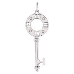 Tiffany & Co. Atlas Pierced Key Pendant Pendant & Charms 18K White Gold