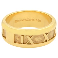 Tiffany & Co. Atlas Ring 18k Yellow Gold 1995 Size 6.75