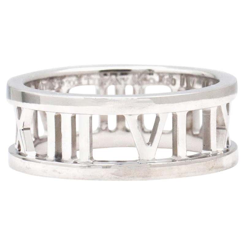 Atlas Rng Tiffany and Co. Diamond-Accented Atlas Pierced Ring, 18 Karat Rose Gold ...