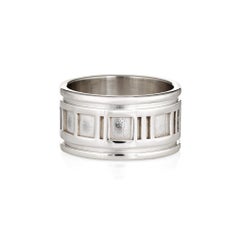Tiffany & Co. Atlas Ring circa 1995 Vintage Sterling Silver Wide Band