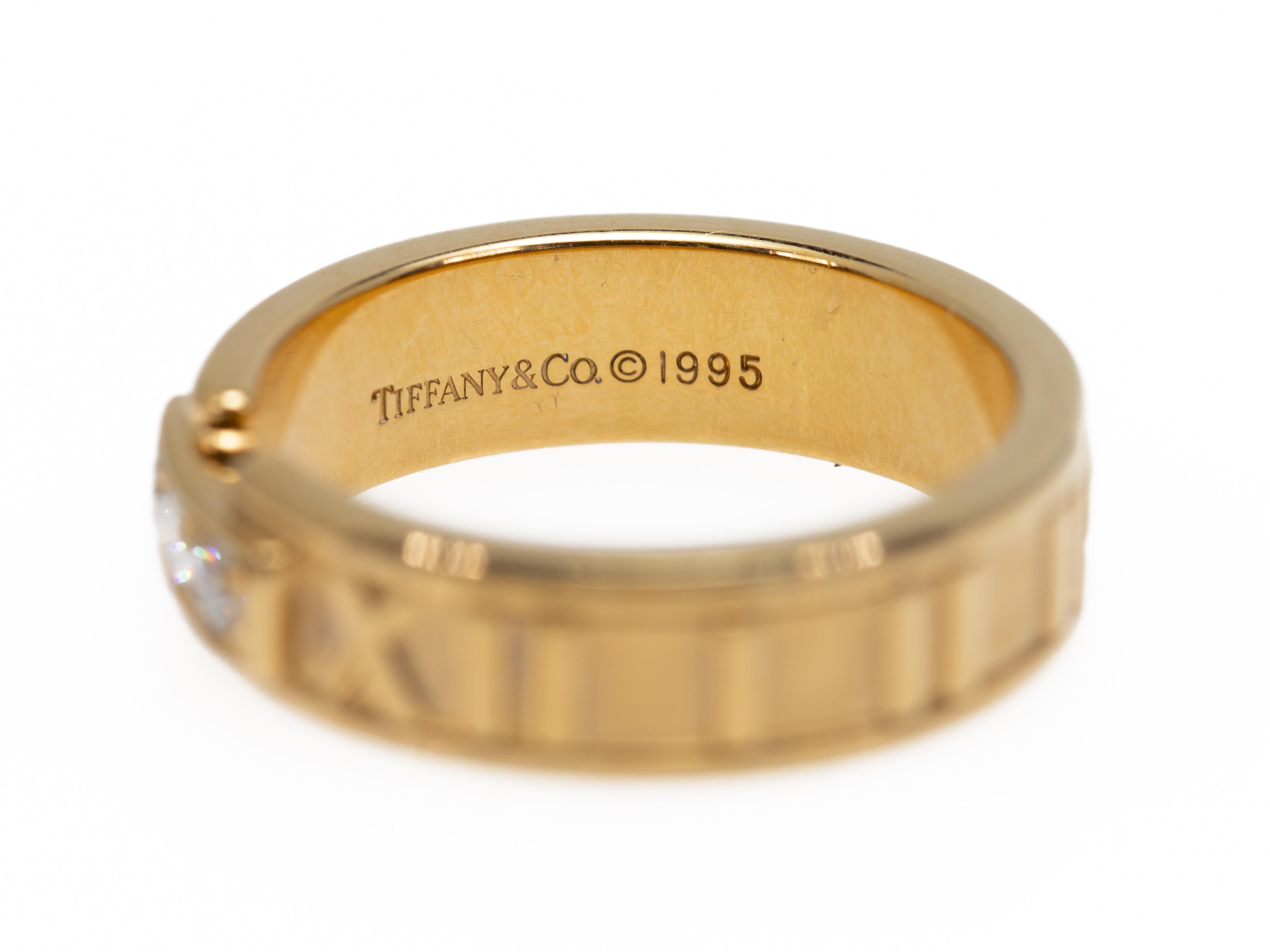 tiffany roman numeral ring with diamonds