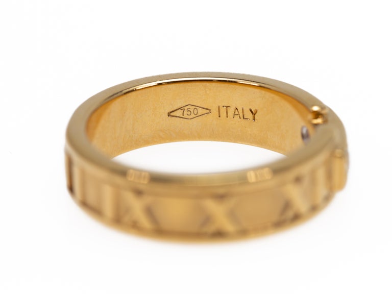 Tiffany and Co. Atlas Roman Numeral Wedding Diamond Ring in 18 Karat Gold  at 1stDibs  tiffany roman numeral ring meaning, tiffany roman numeral ring  with diamonds, tiffany atlas roman numeral ring