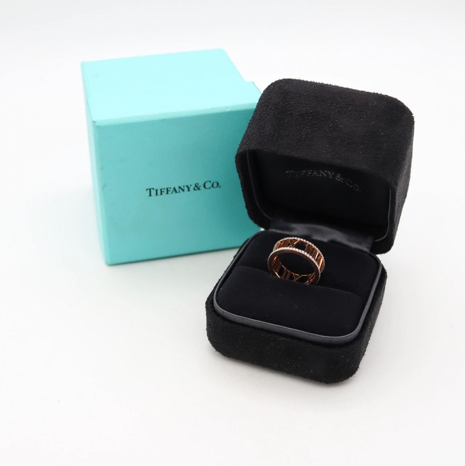 Tiffany & Co. Atlas Roman Numerals Eternity Ring 18Kt Yellow Gold withVS Diamond 1