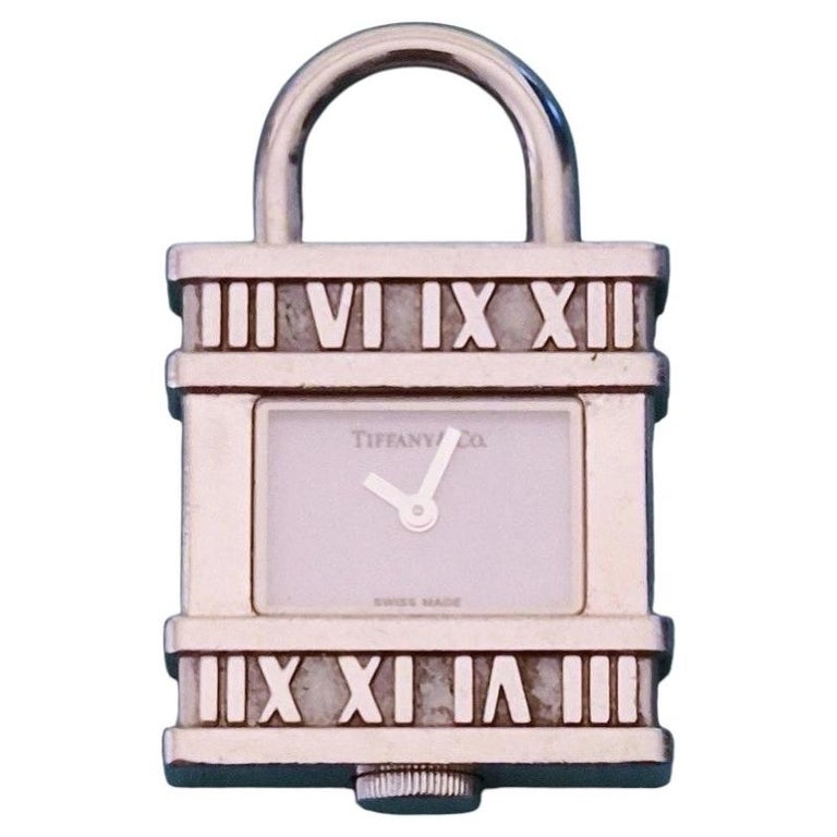 Tiffany & Co. Atlas Stainless Steel Padlock Charm Pendant Watch