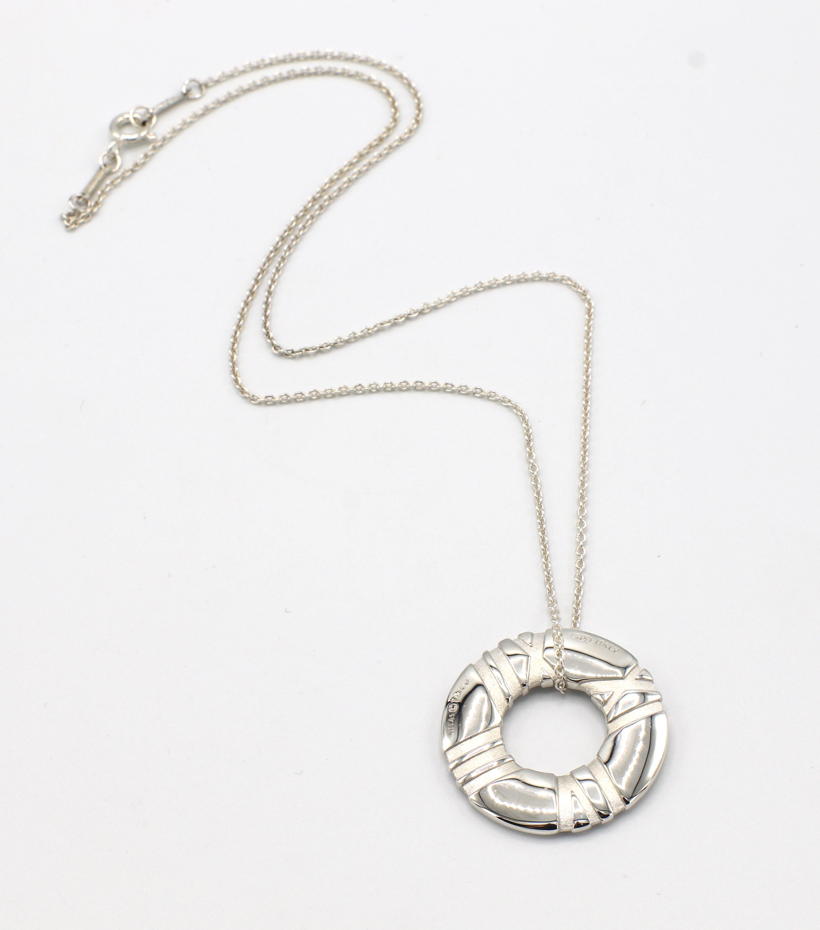 tiffany atlas necklace silver