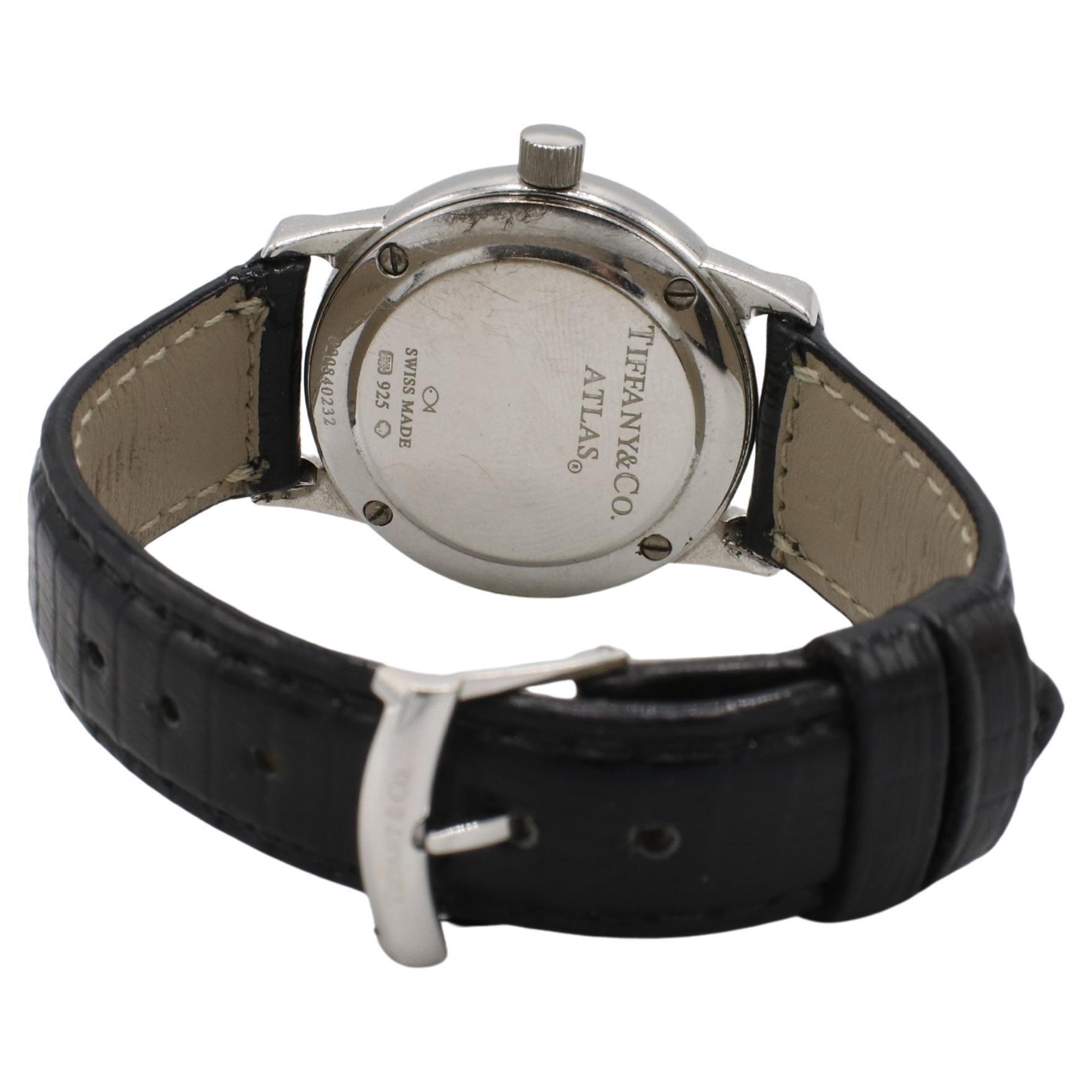 Moderno Tiffany & Co. Orologio Atlas Sterling Silver da donna in argento al quarzo in vendita