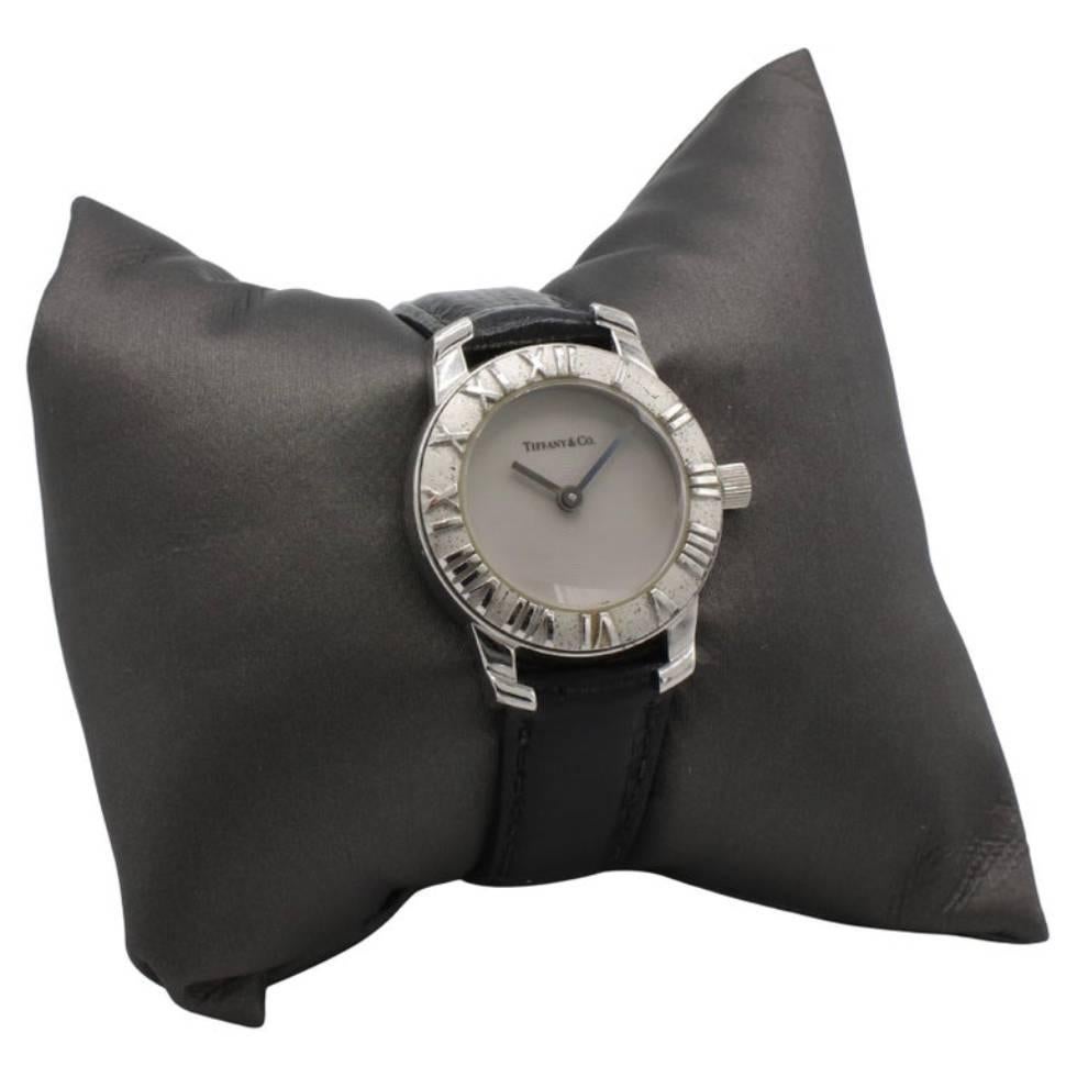 Tiffany & Co. Orologio Atlas Sterling Silver da donna in argento al quarzo in vendita 1