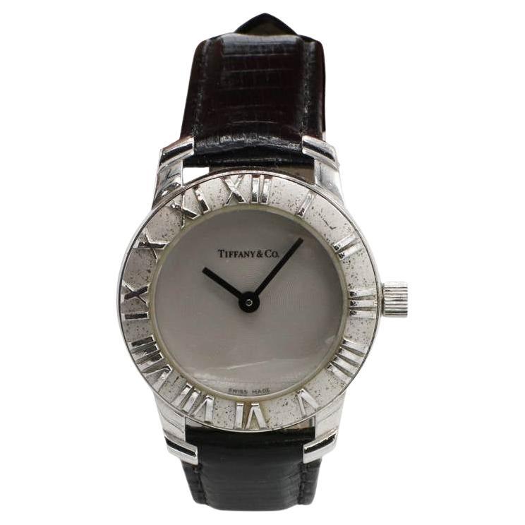Tiffany & Co. Atlas Sterling Silber Damen Silber Quarzuhr