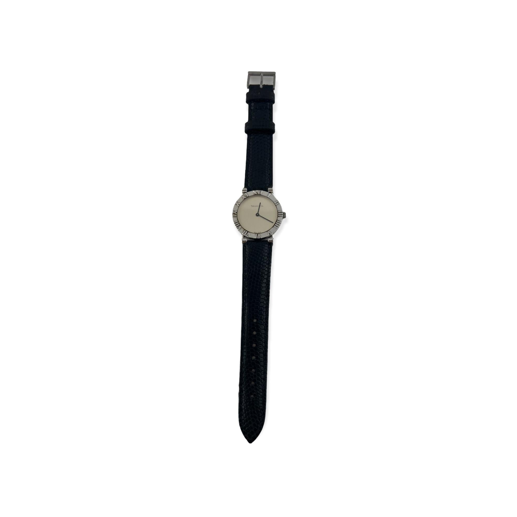 Tiffany & Co. Atlas Sterling Silver Watch M 0640 Quartz 4