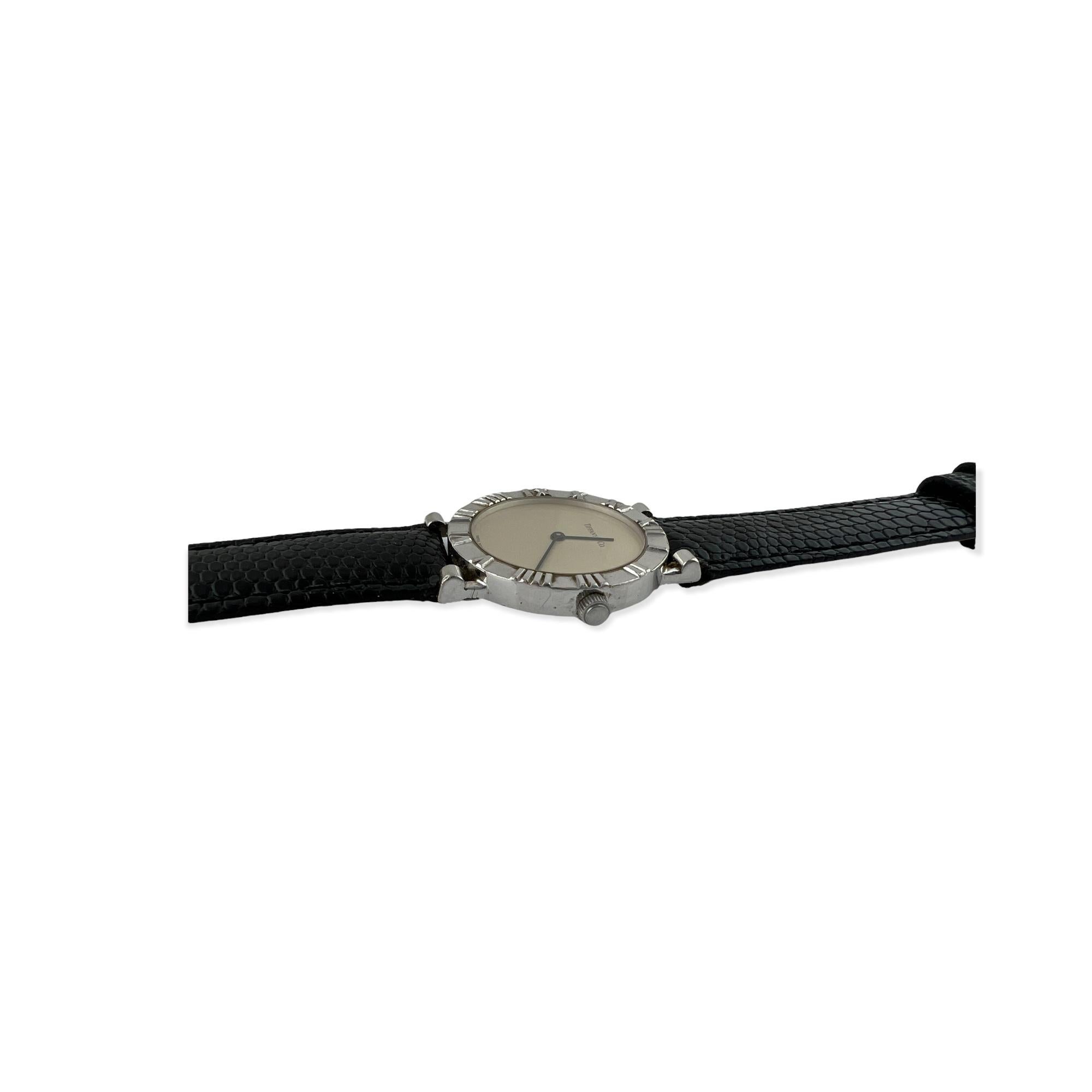 Tiffany & Co. Atlas Sterling Silver Watch M 0640 Quartz 1