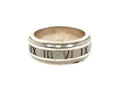 Tiffany & Co Atlas Wedding Band Ring Sterling Silver Mens 8.5mm Size 9.25