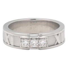 Tiffany & Co. 'Atlas' White Gold Diamond Ring