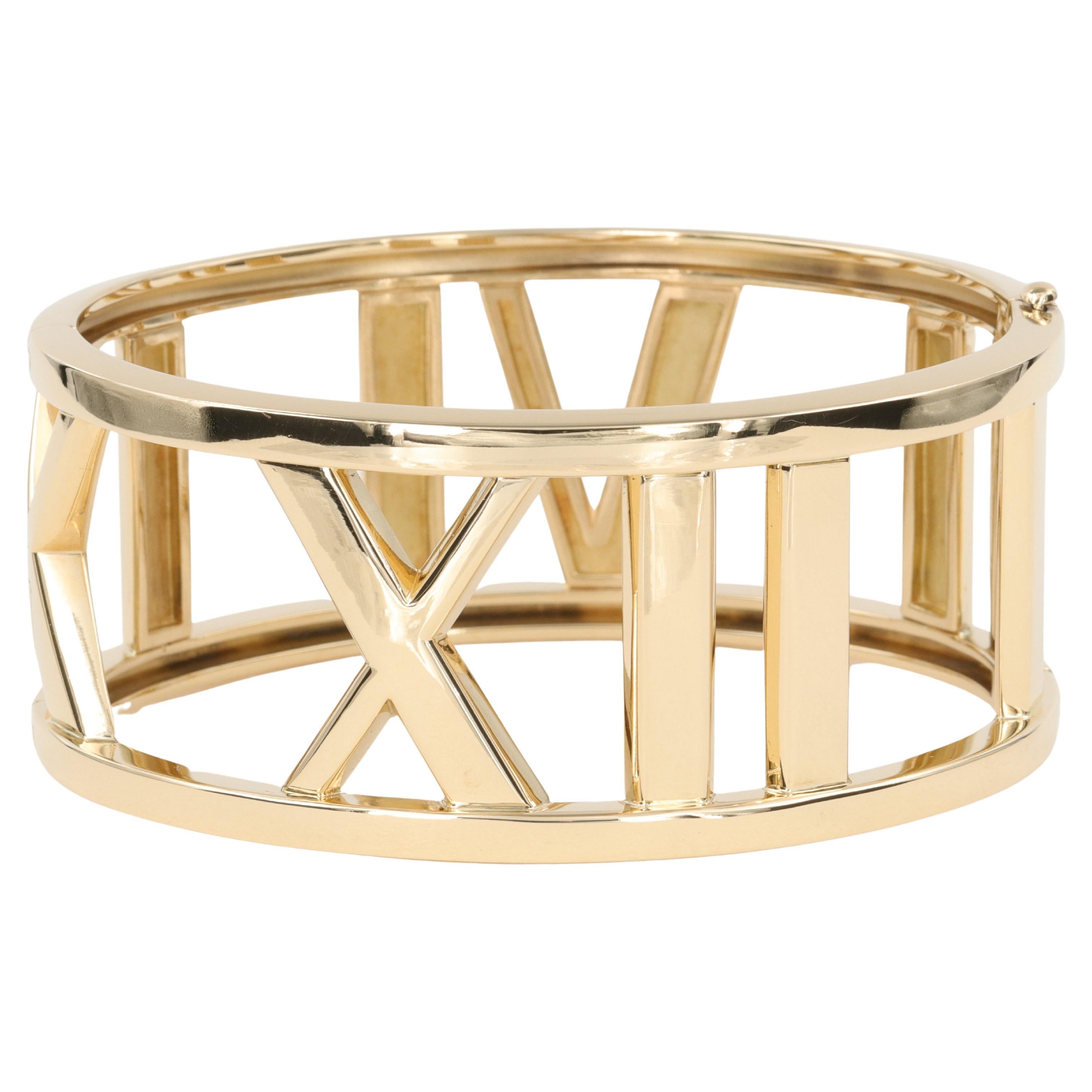 Tiffany & Co. Atlas Wide Bangle in 18 Karat Yellow Gold For Sale