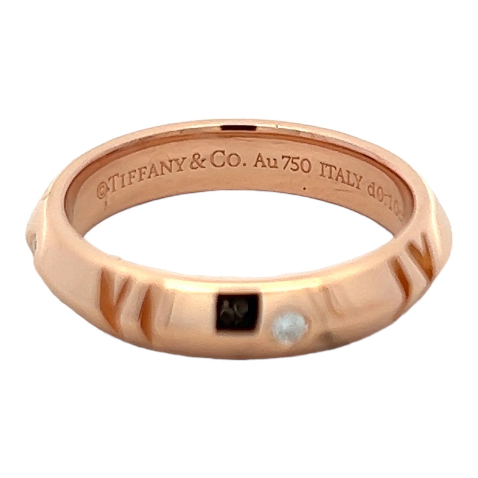 Moderne Tiffany & Co. Atlas X Diamond Closed Band Ring Size 8.5 Modernity 