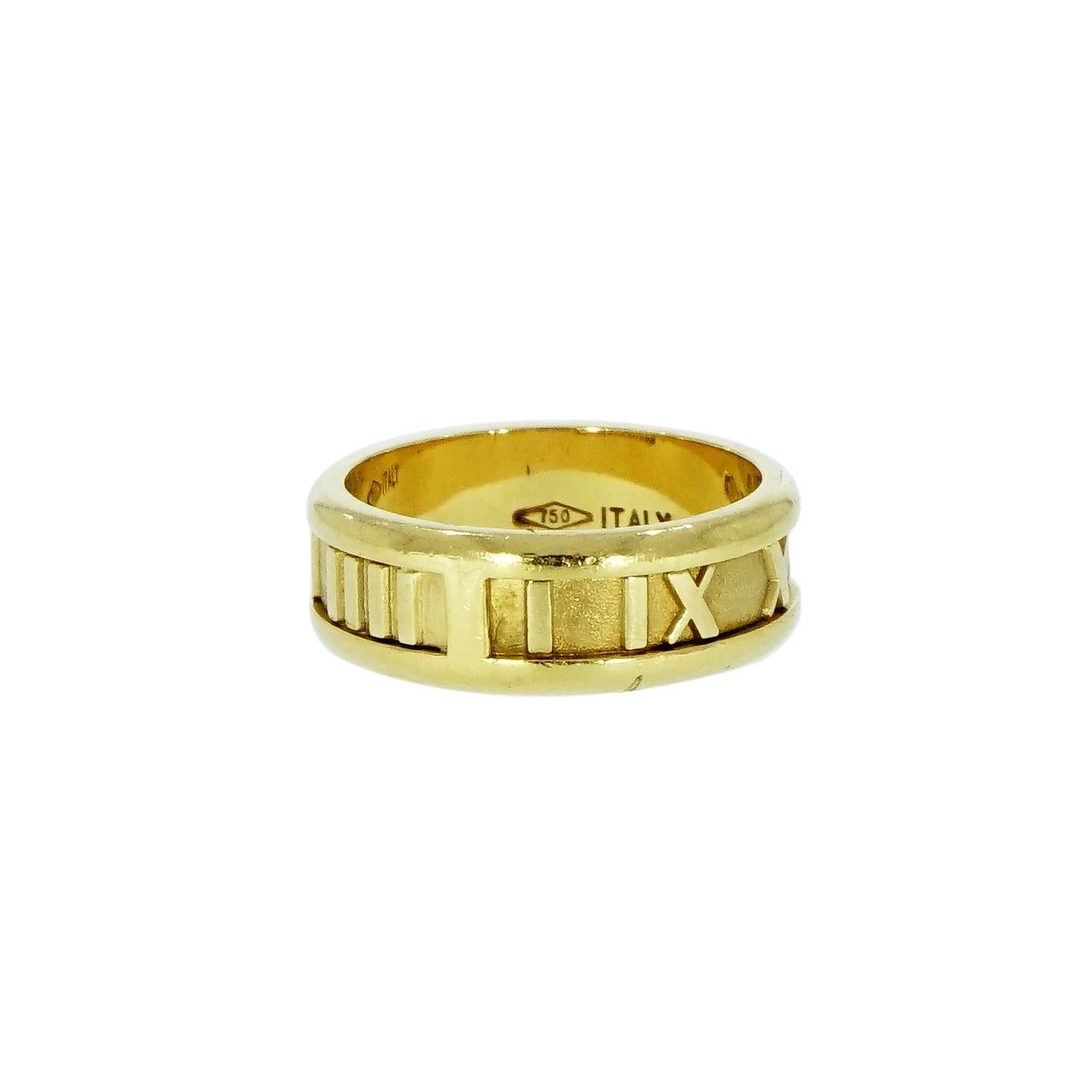 Modern Tiffany & Co. Atlas Yellow Gold Band