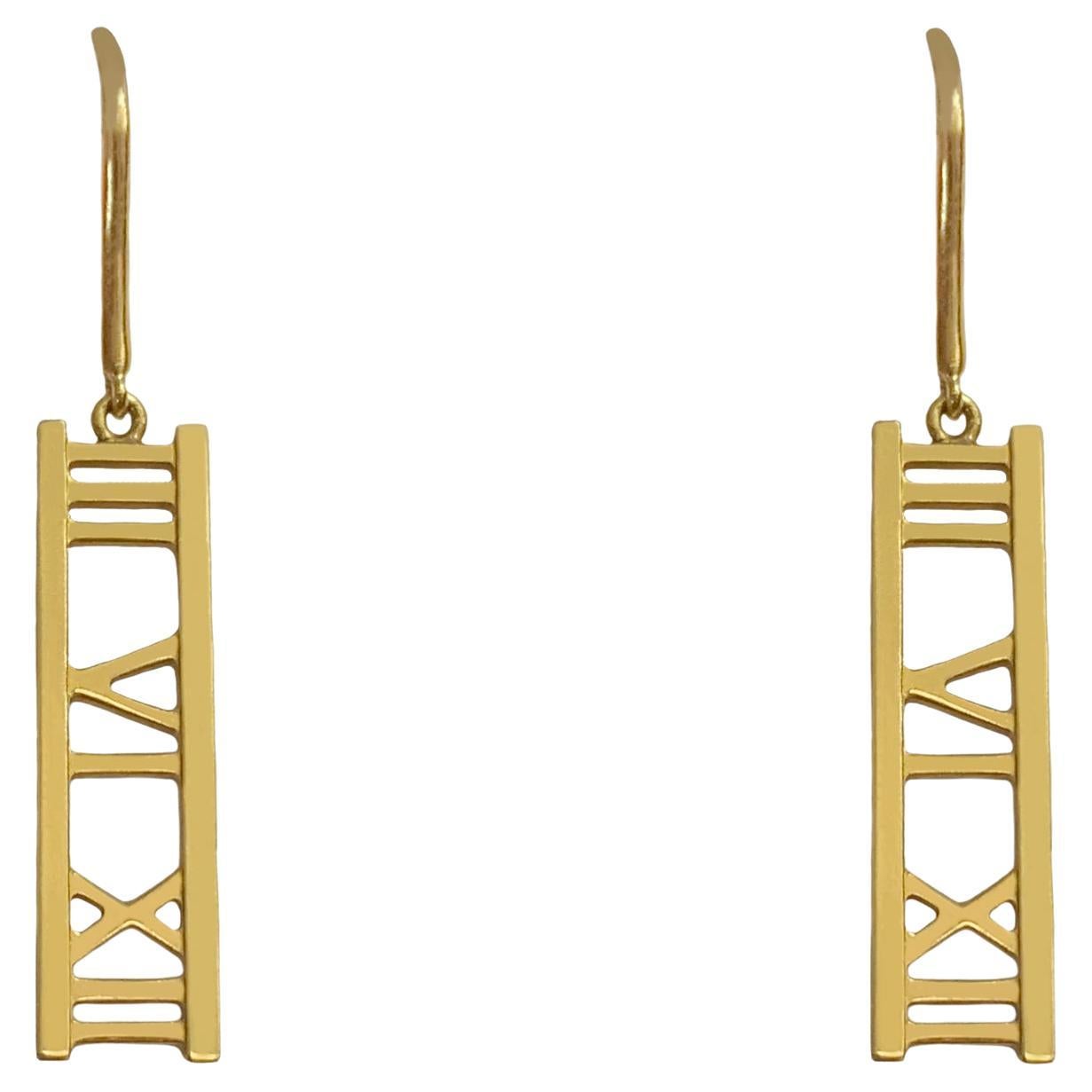 Tiffany & Co Atlas Yellow Gold Earrings