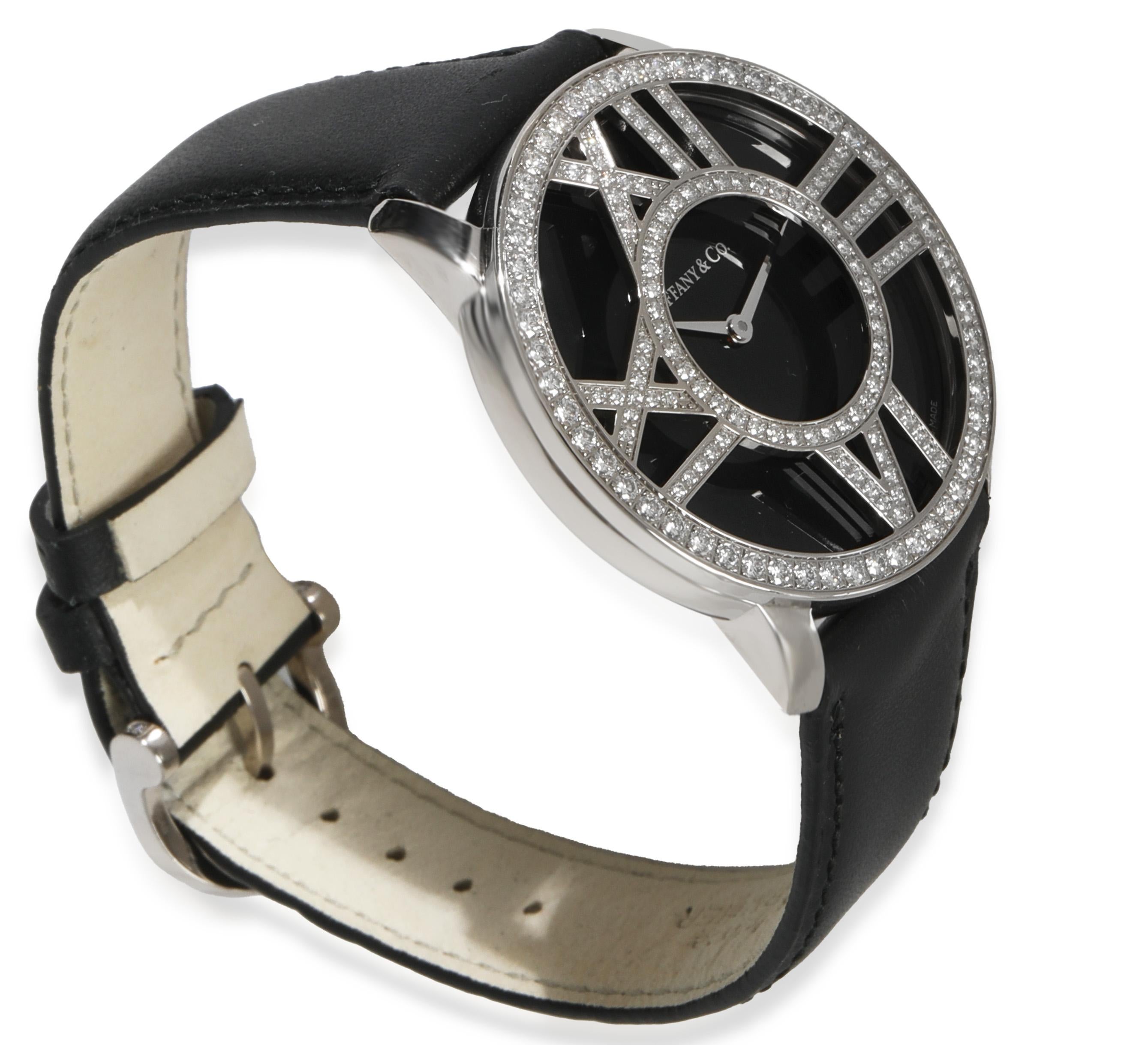 Donna Tiffany & Co. Atlas Z1902.10.40E10A Unisex Watch in 18kt White Gold in vendita