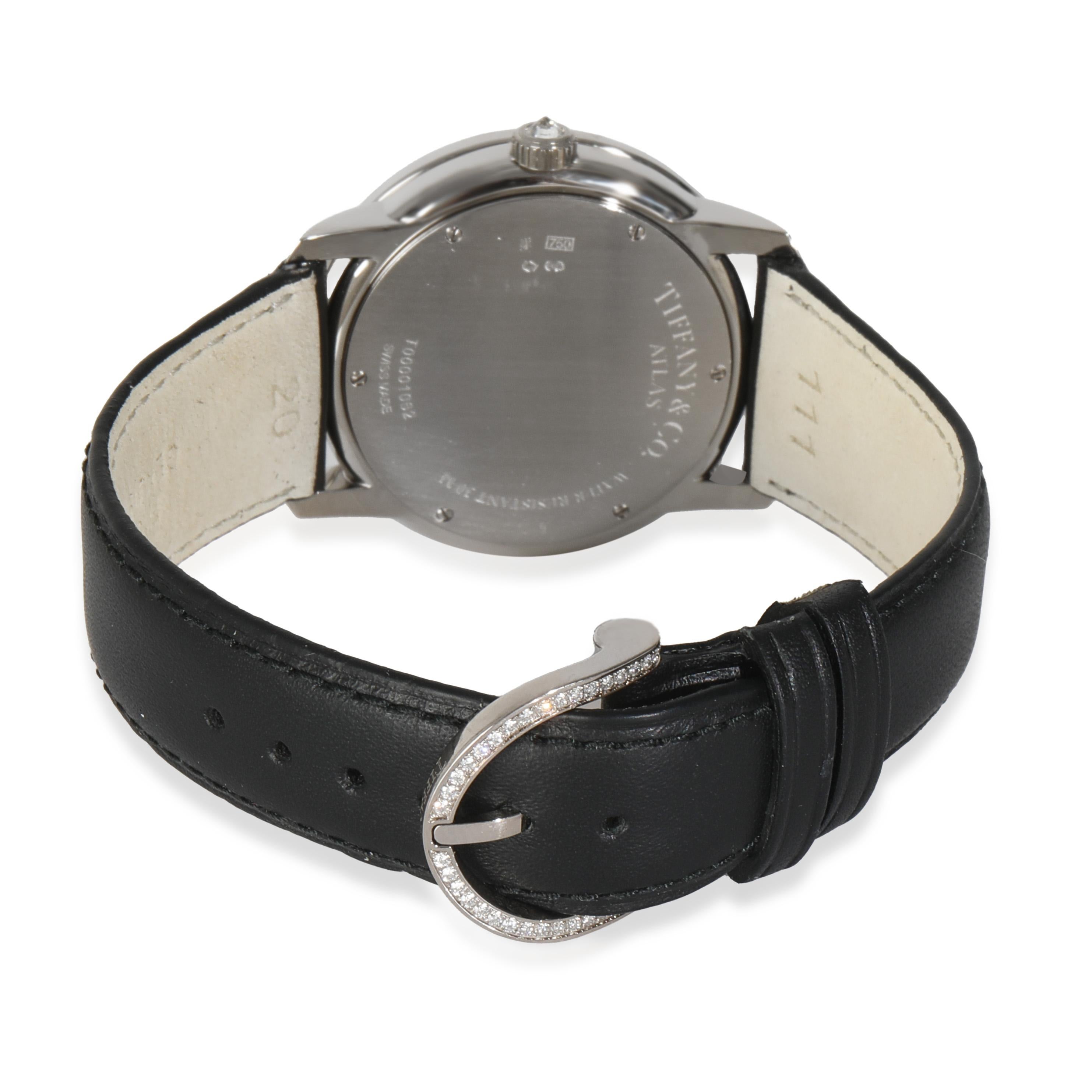 Tiffany & Co. Atlas Z1902.10.40E10A Unisex Watch in 18kt White Gold in vendita 1